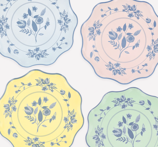 Pratos Grandes Flores Vintage