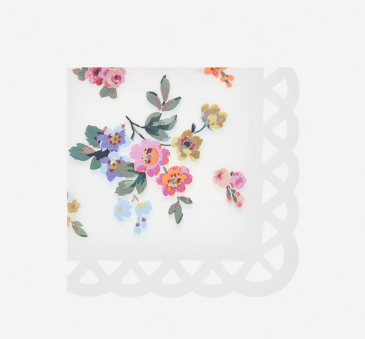 Guardanapos Grandes Flores Renda
