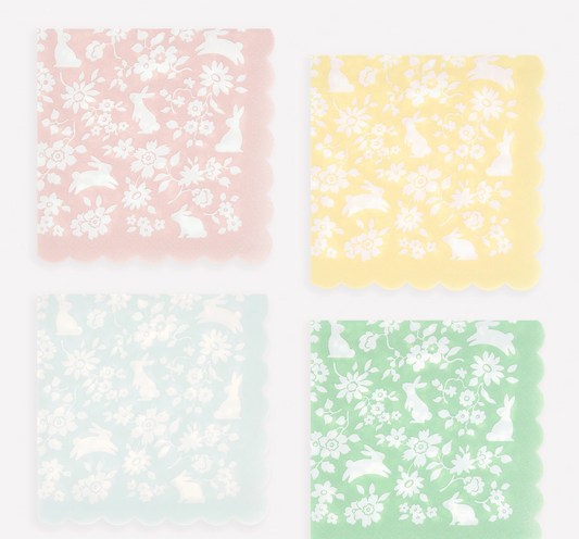 Guardanapos Flores e Coelhos