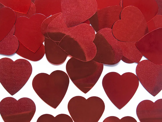 Corazones de confeti