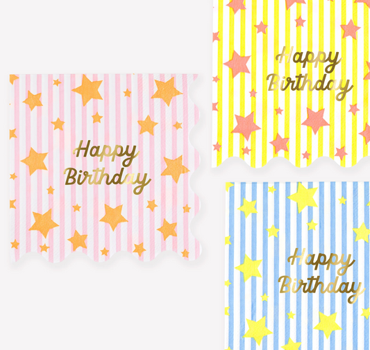 Guardanapos Grandes Riscas e Estrelas