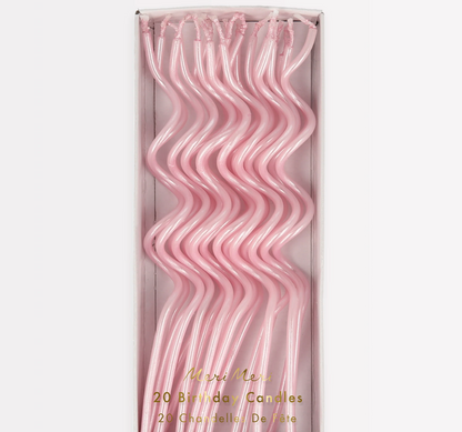 Velas Swirly Rosa