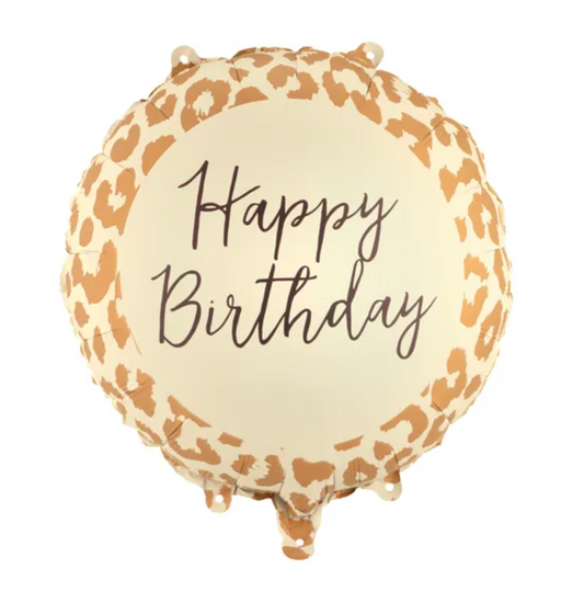 Balão Leopardo Happy Birthday