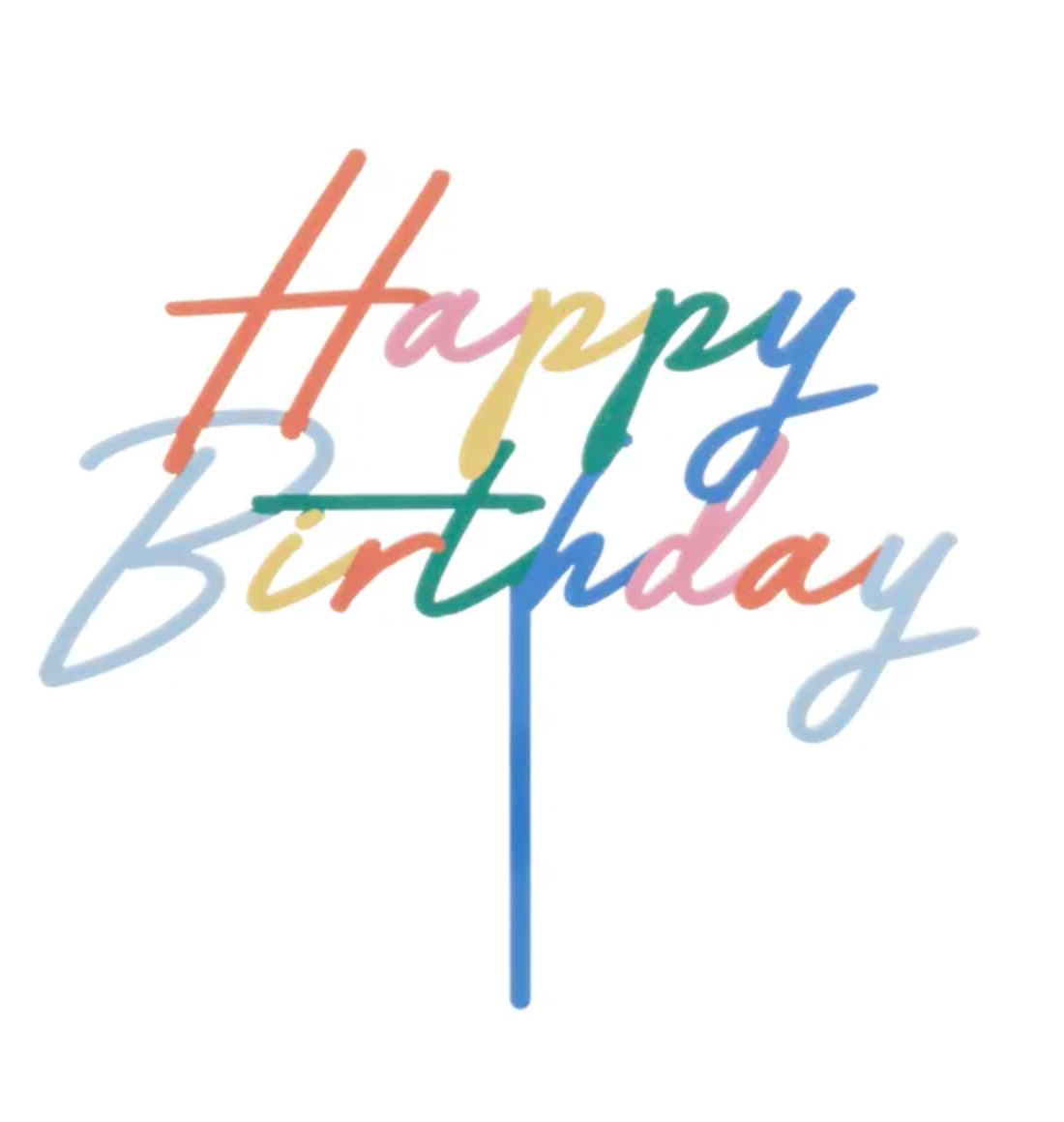 Topo Bolo Happy Birthday Colorido