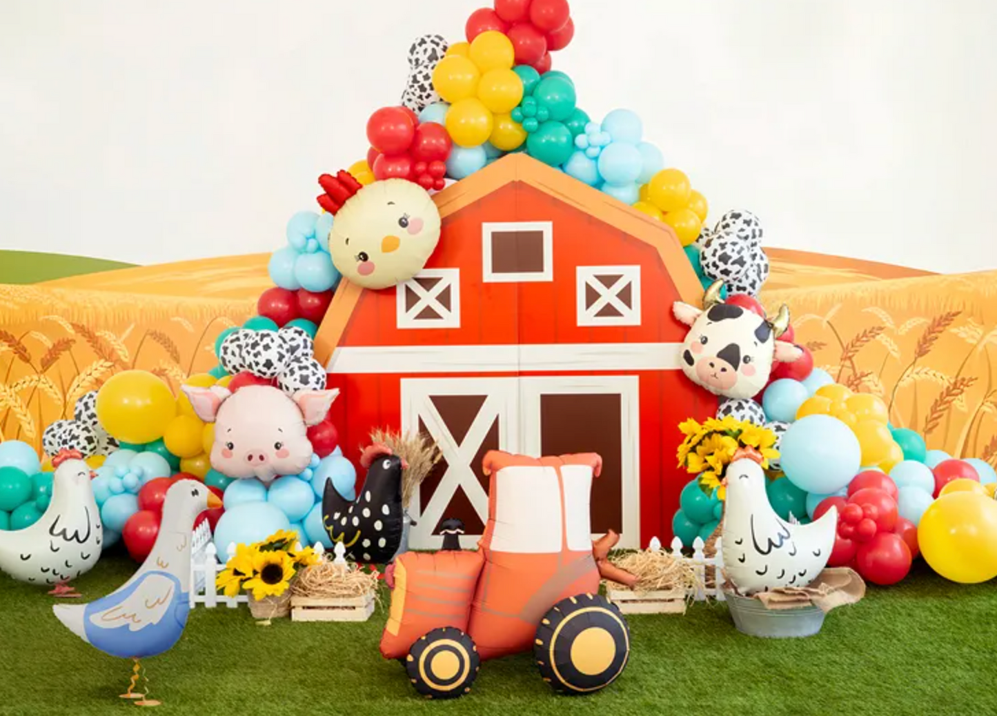 Fire Truck Balloon Filling Air