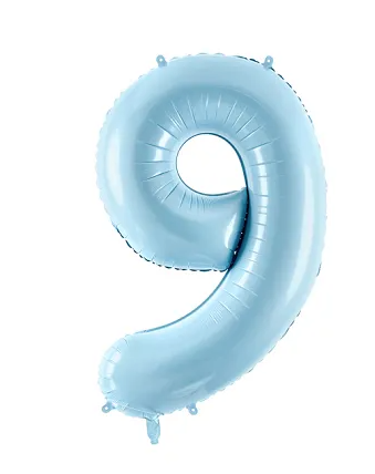 Globos de números azules