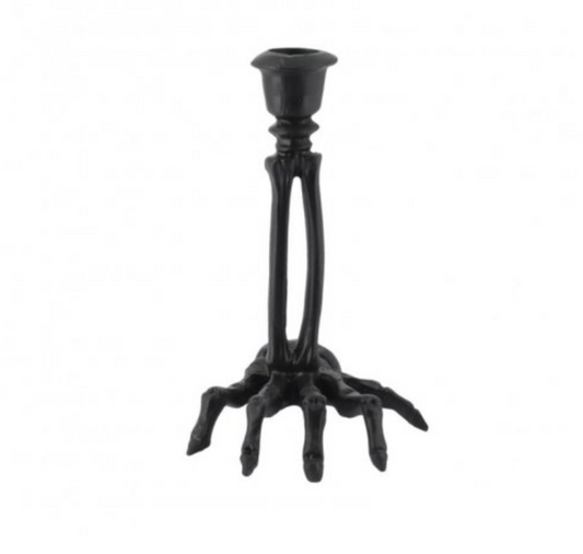 Castiçal Mão Esqueleto