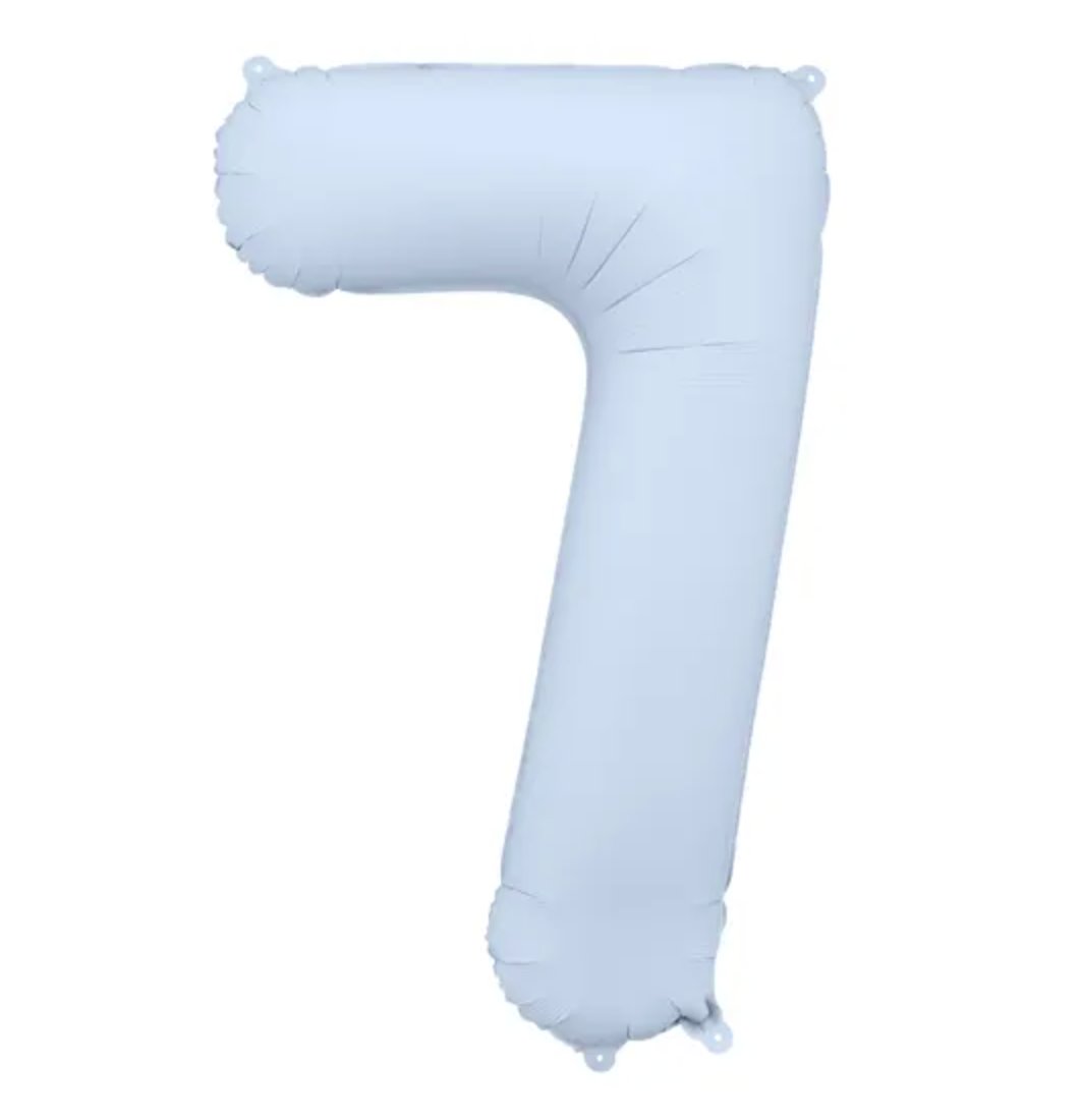 Balões Números Azul Claro