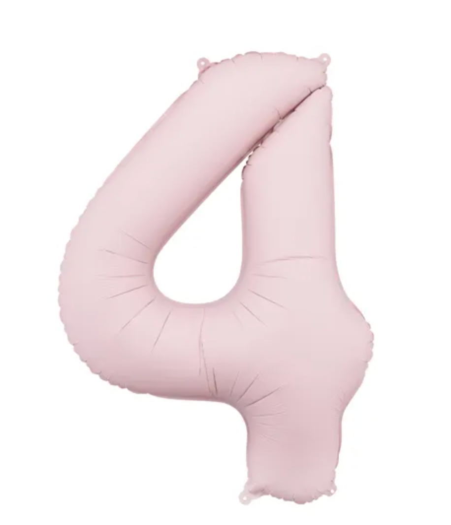 Balões Números Rosa