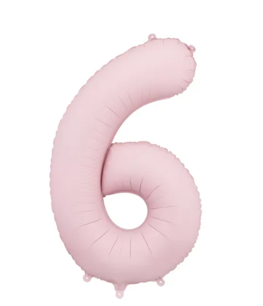Balões Números Rosa