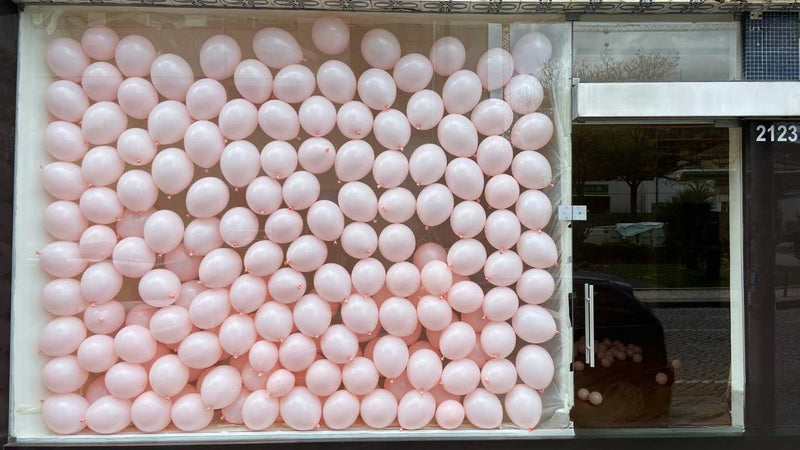 Balões cheios com hélio