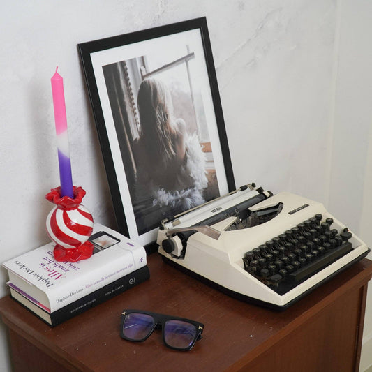 Castiçal Rebuçado Vermelho