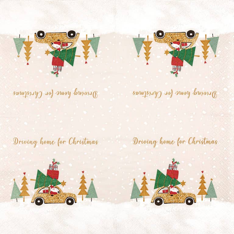 Guardanapos de Natal Driving Home