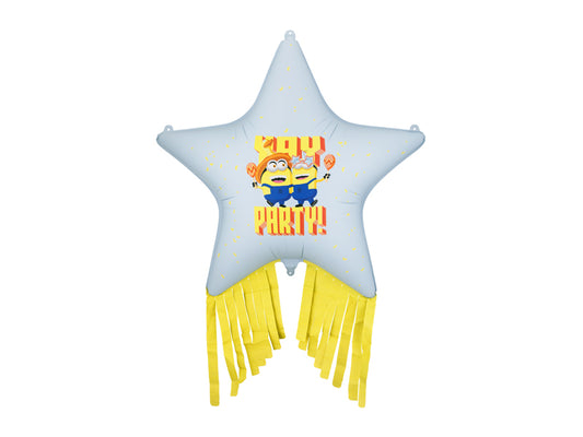 Balão Foil Estrela com Franja Minions PartDeco