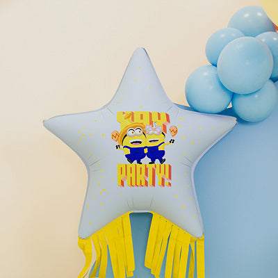 Balão Foil Estrela com Franja Minions PartDeco