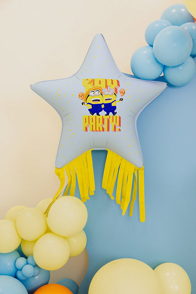 Balão Foil Estrela com Franja Minions PartDeco