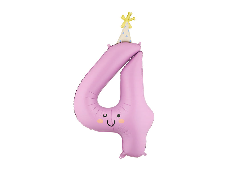 Balão Foil Número 4 Lavanda PartyDeco 86cm
