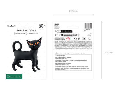 Balão Foil de Pé Gato Halloween PartyDeco