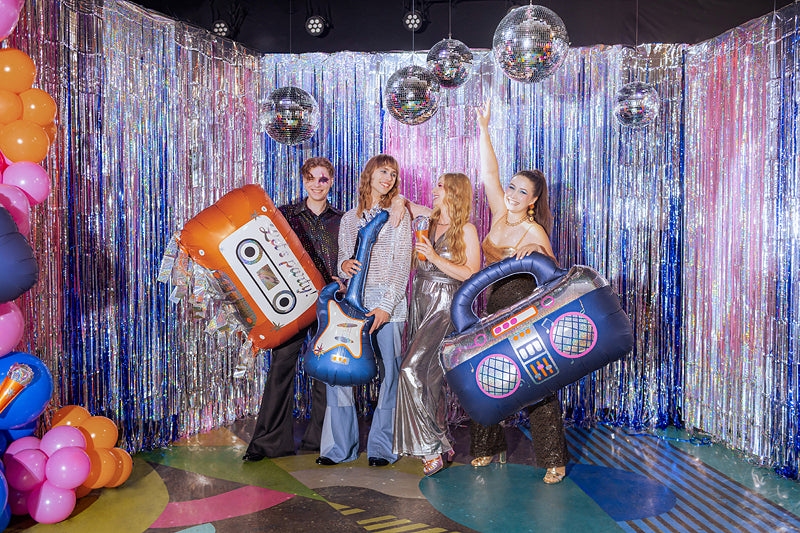 Balão Foil Boombox Azul-Marinho PartyDeco