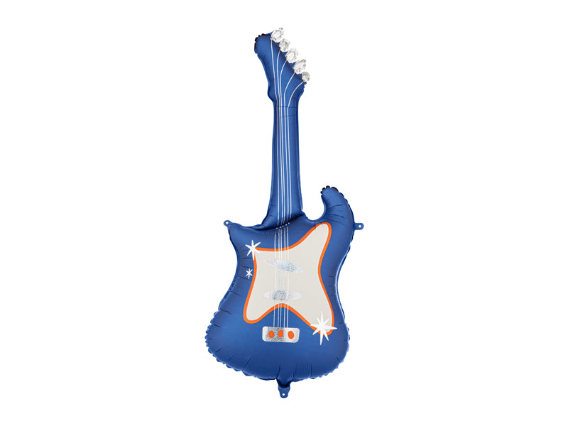 Balão Foil Guitarra 41x105 cm Azul-Marinho PartyDeco
