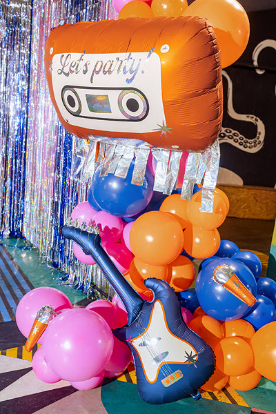 Balão Foil Guitarra Azul-Marinho PartyDeco