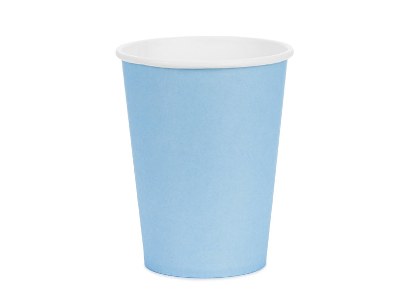 Copos de Papel Azul Claro 250ml PartyDeco