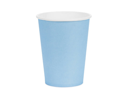 Copos de Papel Azul Claro 250ml PartyDeco
