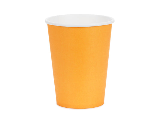 Copos de Papel Laranja Claro 250ml PartyDeco