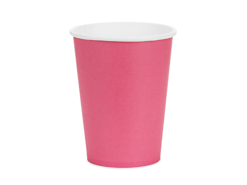 Copos de Papel Rosa Escuro 250ml PartyDeco