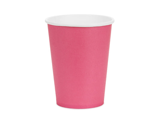 Copos de Papel Rosa Escuro 250ml PartyDeco
