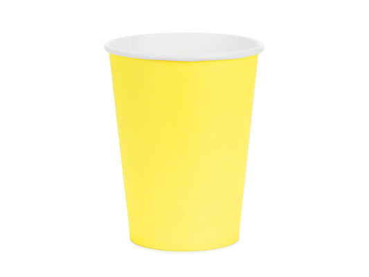 Copos de Papel Amarelo 250ml PartyDeco
