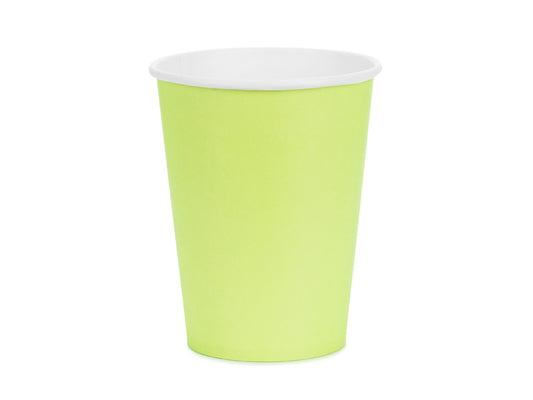 Copos de Papel Verde Claro 250ml PartyDeco