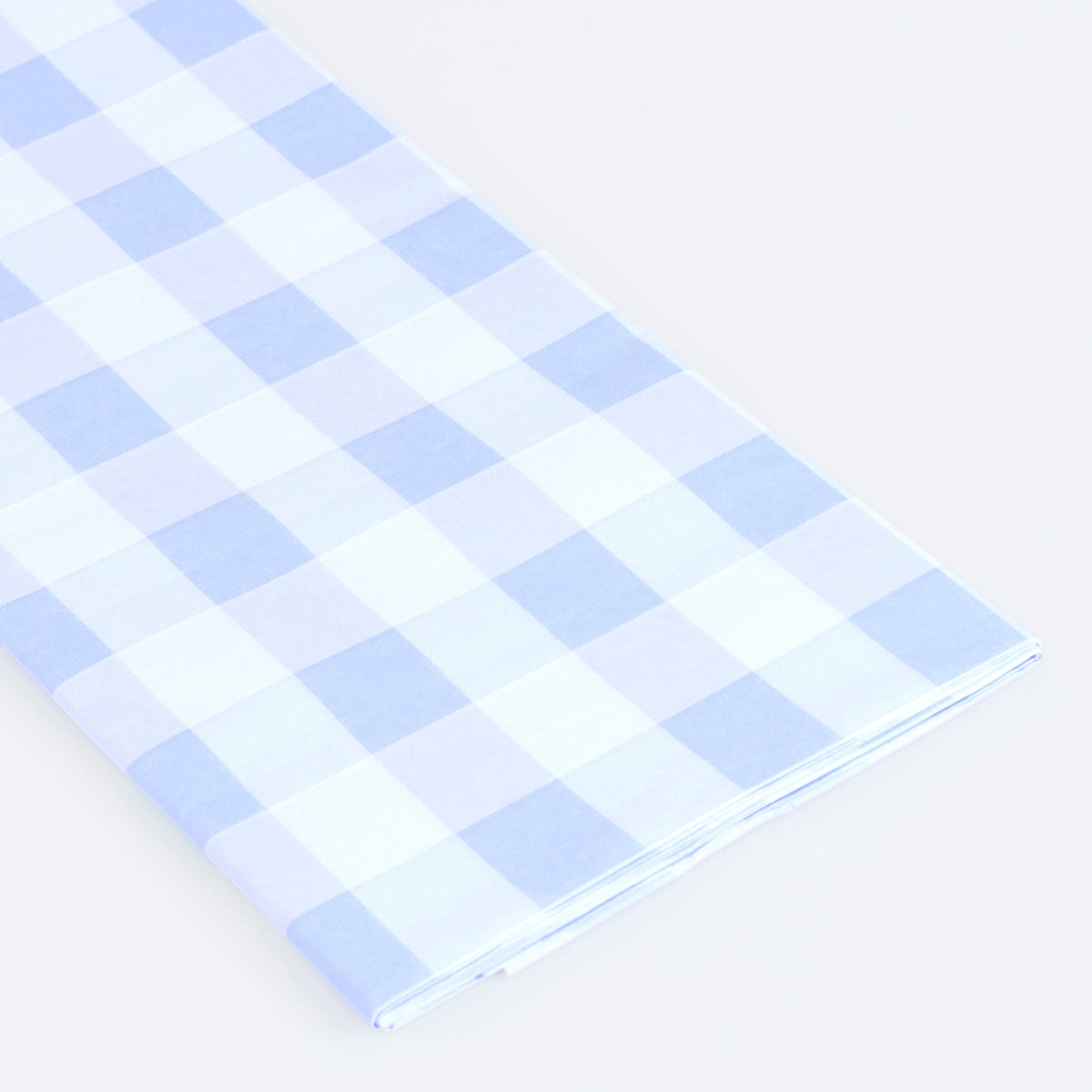 Toalha de Mesa de Papel Gingham Azul detalhe