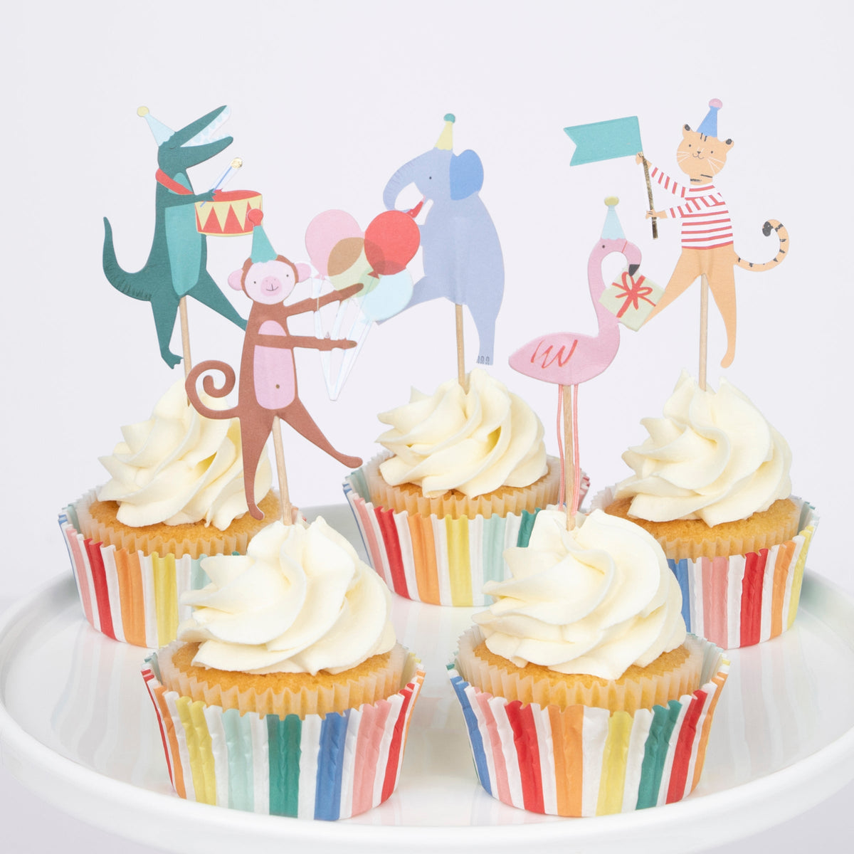 Kit de Cupcake Desfile de Animais x24 Meri Meri