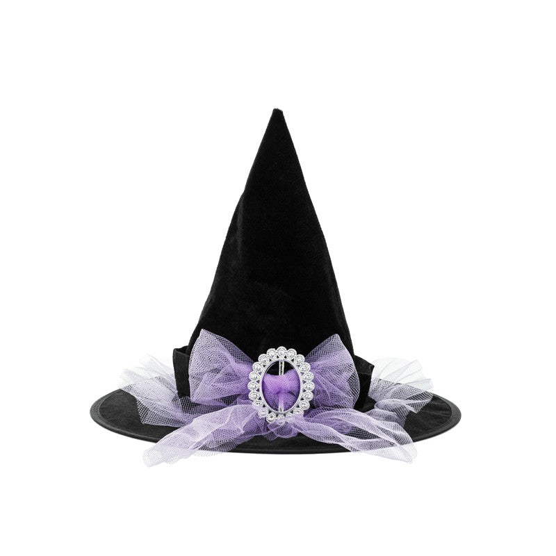 Chapéu de Bruxa com Laço Lilás