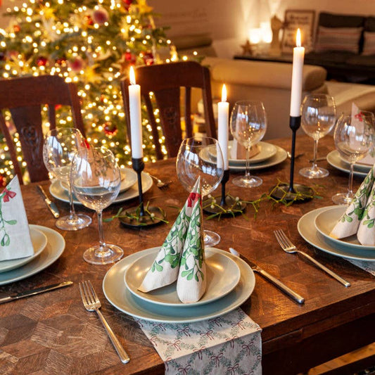 Guardanapos de Natal Laços Vermelhos