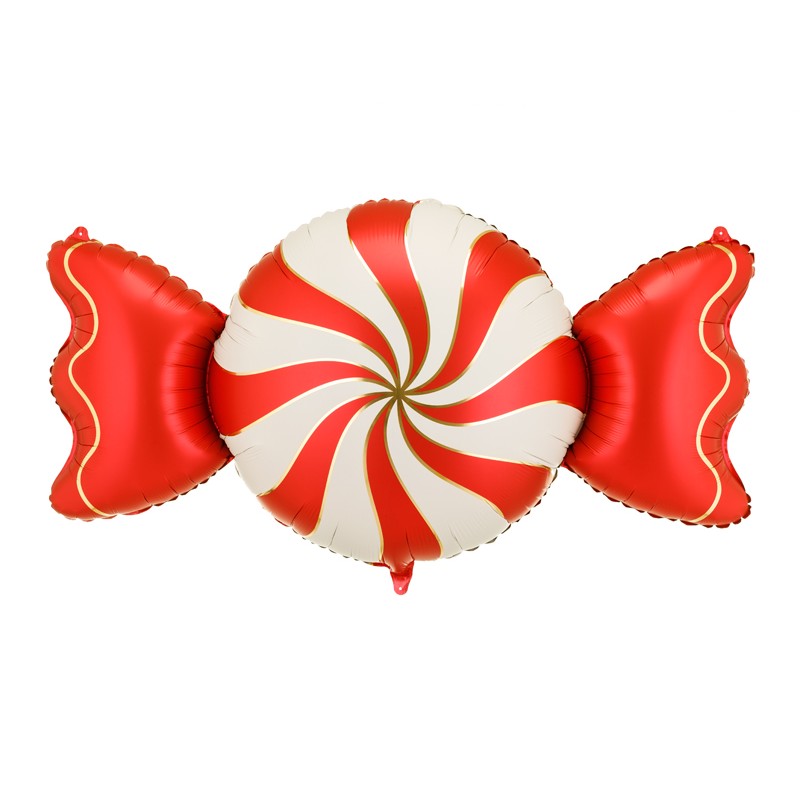 Balão Rebuçado Creme e Vermelho