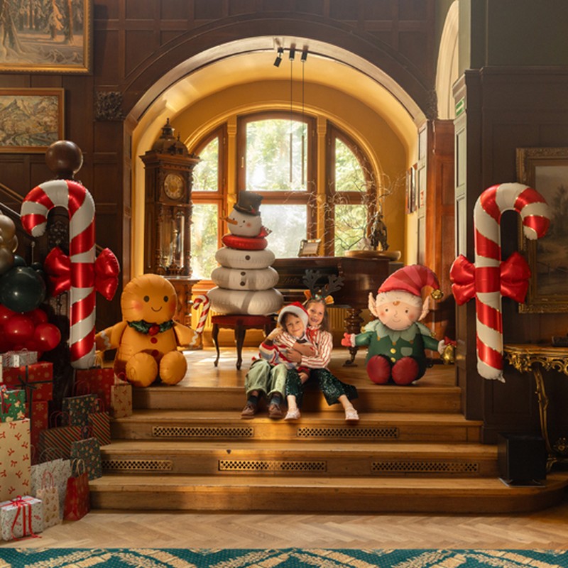 Balão Boneco de Neve de Pé, decoração de Natal