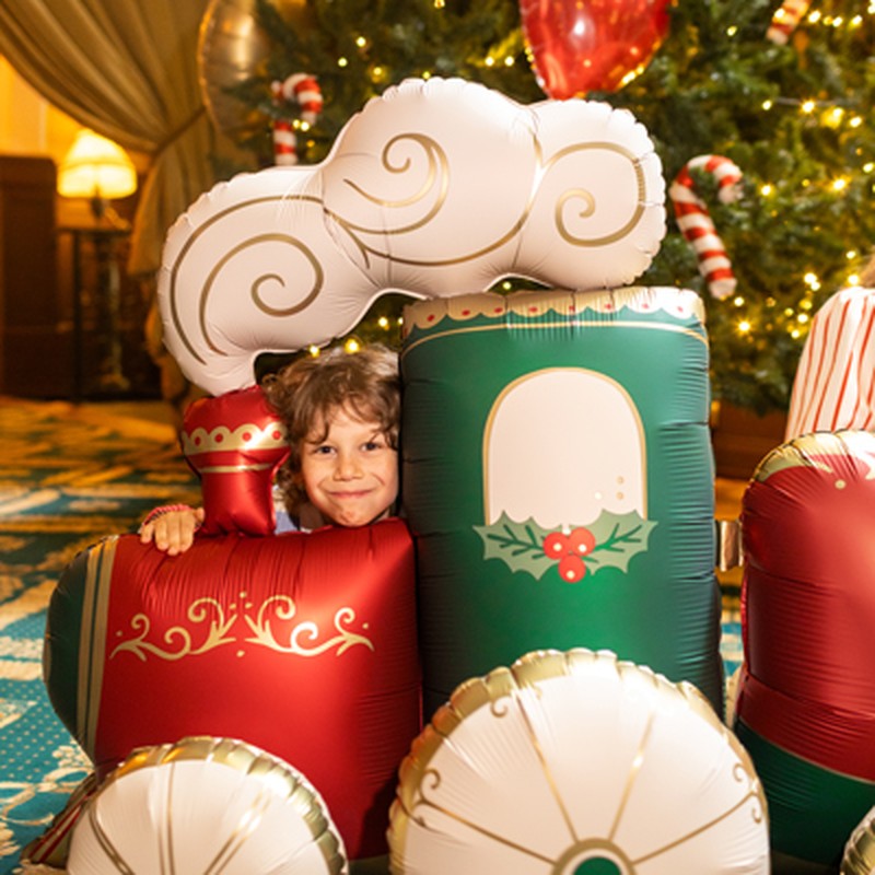 Balão Comboio Gigante de Pé, decoração de Natal