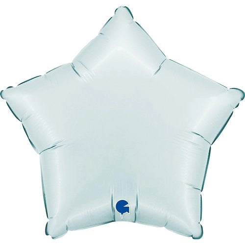 Balão Foil 18'' Estrela Satin Azul Pastel Grabo