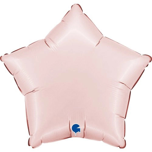 Balão Foil 18'' Estrela Satin Rosa Pastel Grabo