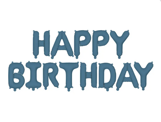 Balão Happy Birthday Azul Marinho