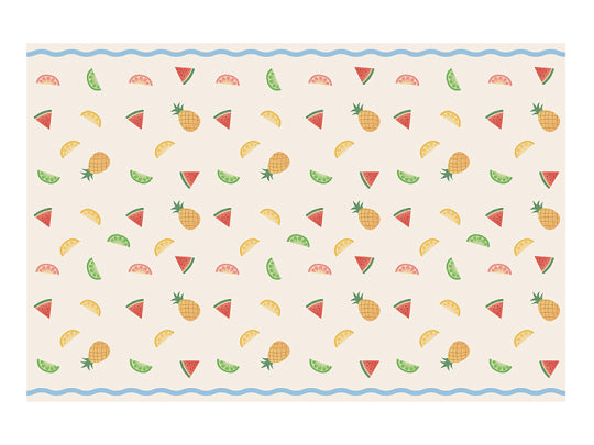 Toalha de Mesa Papel Frutas 180x120cm