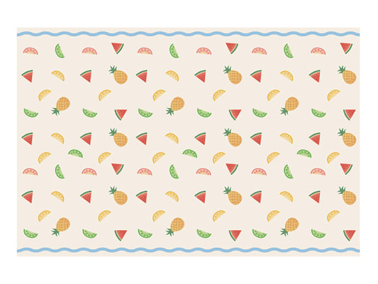 Toalha de Mesa Papel Frutas 180x120cm