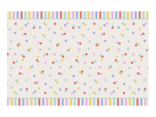 Toalha de Mesa Papel Confetis 180x120cm