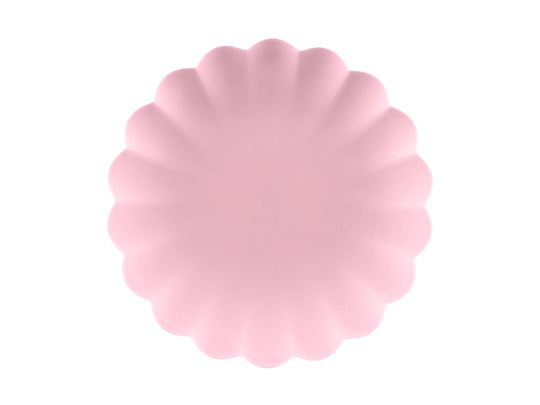 Pratos Plástico Frill Rosa