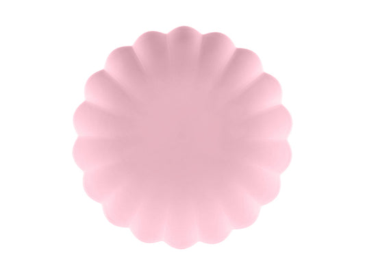 Pratos Plástico Frill Rosa