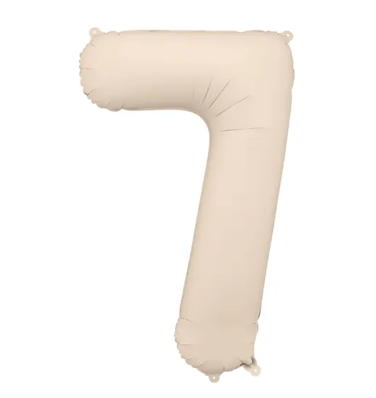 Balões Números Bege Claro