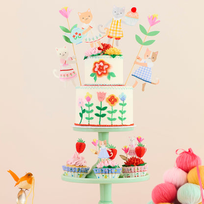 Kit de Cupcakes Kitten Club toppers