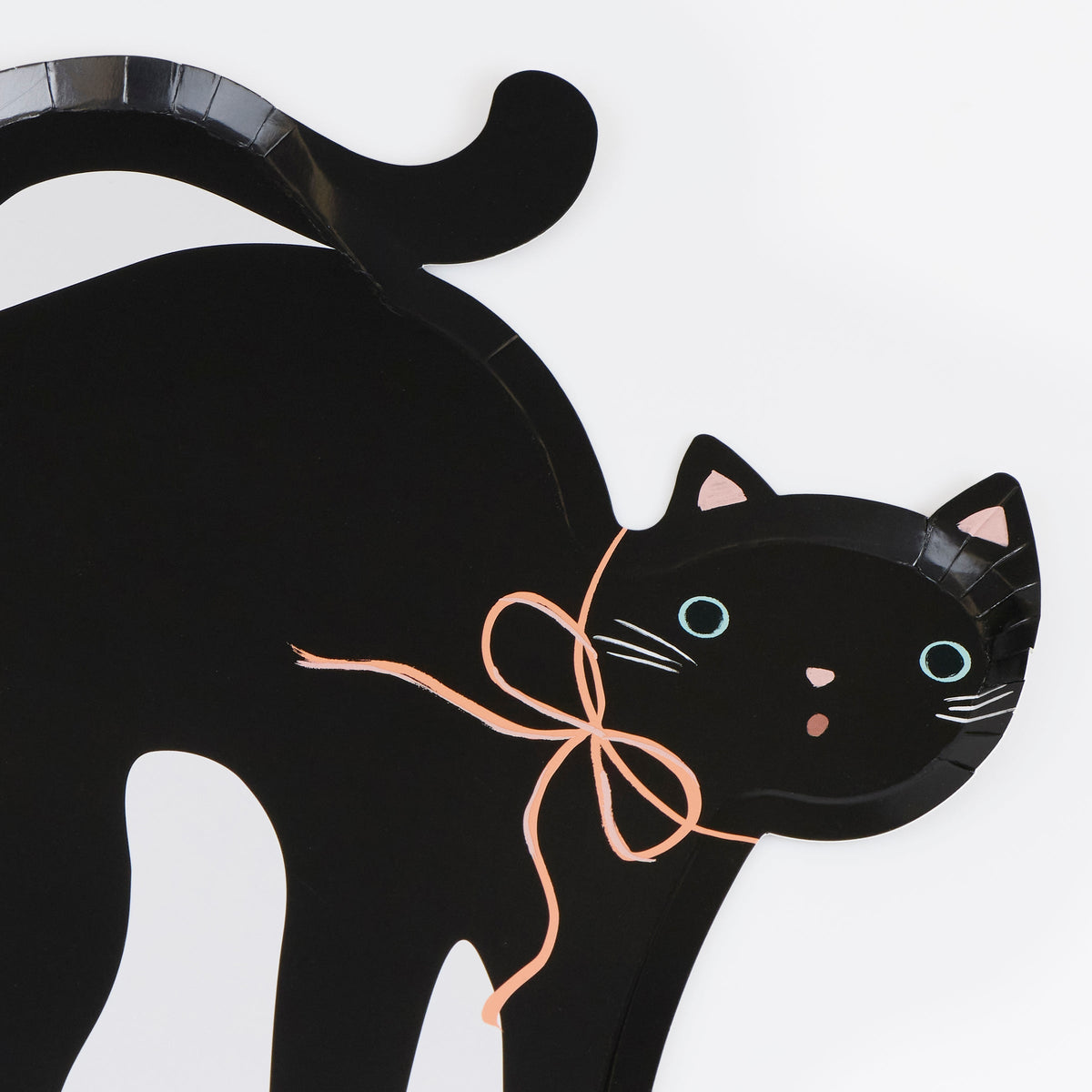 Pratos de Cartão Gato Halloween
